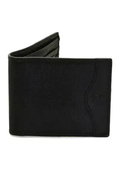 Men's 2 Piece Nylon and Leather Wallet and Keyfob Gift Set