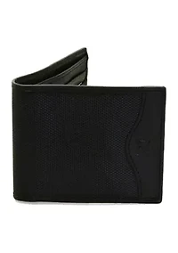 Men's 2 Piece Nylon and Leather Wallet and Keyfob Gift Set
