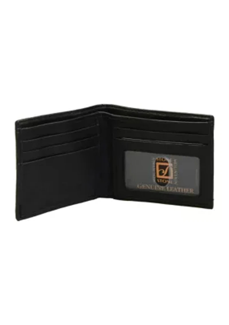 Men's 2 Piece Nylon and Leather Wallet and Keyfob Gift Set