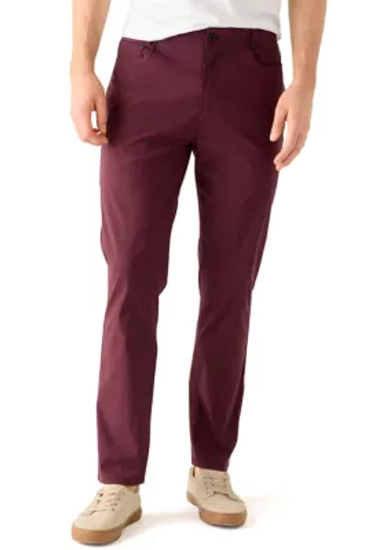 Men's 5-Pocket Burgundy Pants