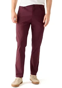 Men's 5-Pocket Burgundy Pants