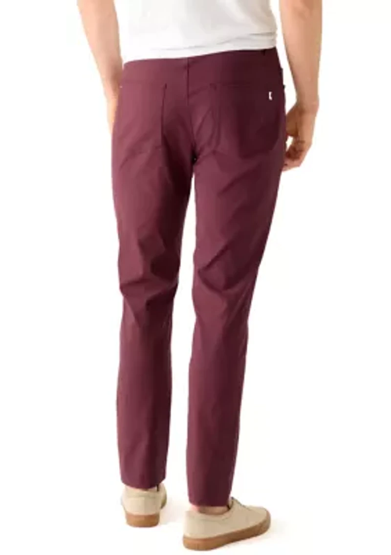 Men's 5-Pocket Burgundy Pants