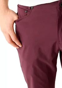 Men's 5-Pocket Burgundy Pants
