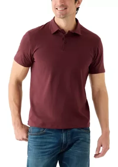 Men's Sport Brick Red Solid Classic Polo Shirt