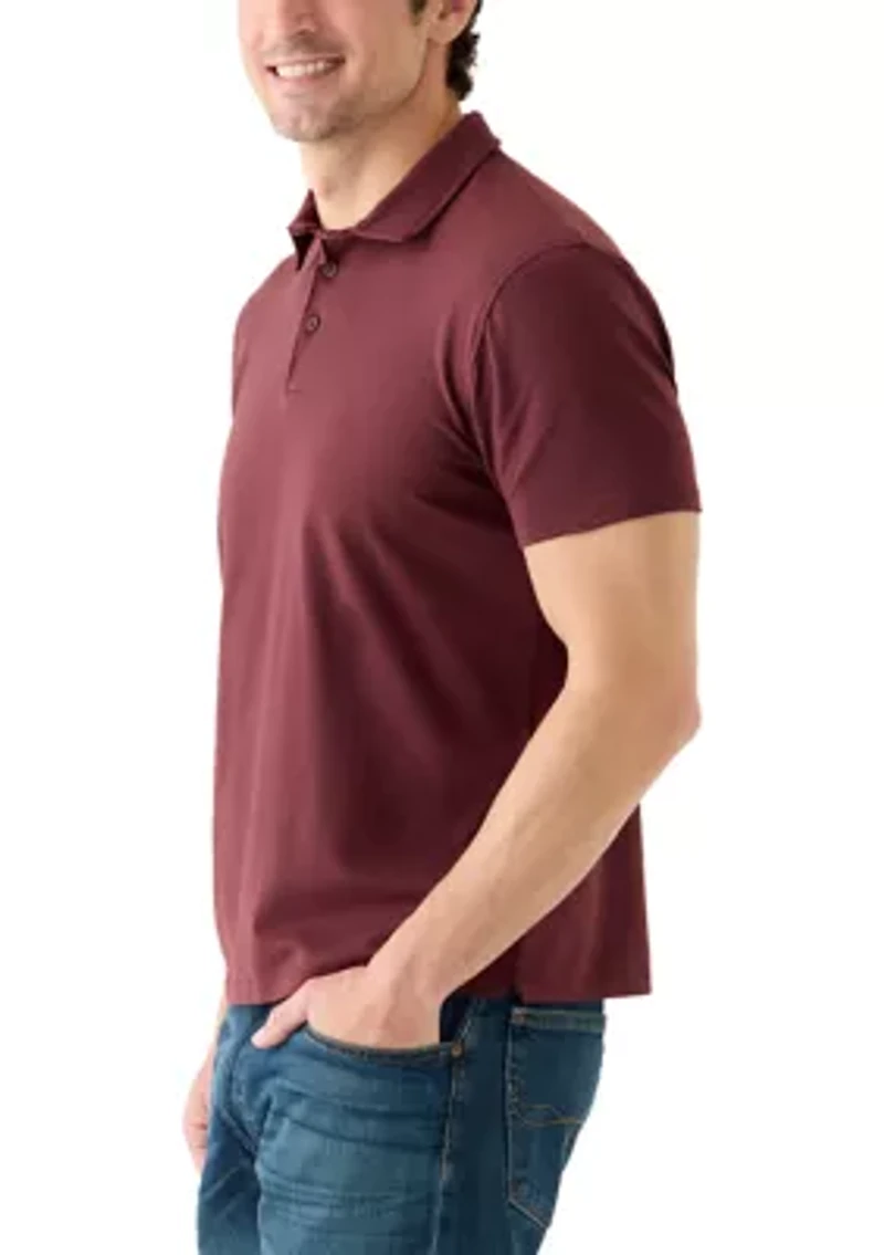 Men's Sport Brick Red Solid Classic Polo Shirt