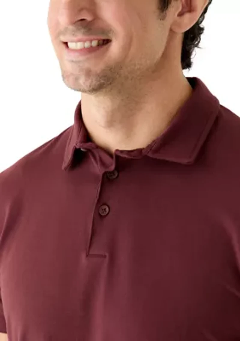 Men's Sport Brick Red Solid Classic Polo Shirt