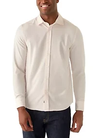 Men's Long Sleeve Diamond Print Button Up Shirt