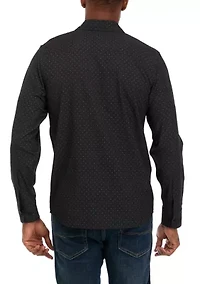 Men's Long Sleeve Printed Woven Shirt