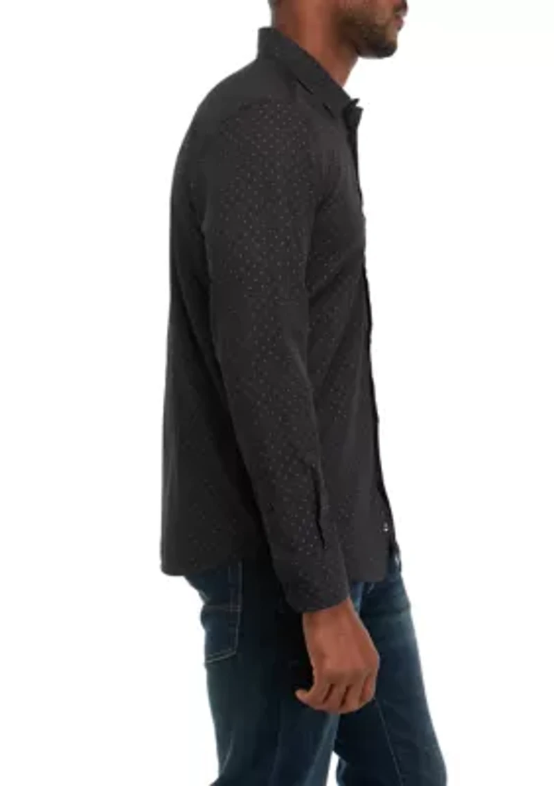 Men's Long Sleeve Printed Woven Shirt
