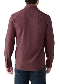 Men's Red Heather Check Dress Shirt