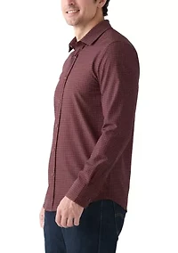 Men's Red Heather Check Dress Shirt