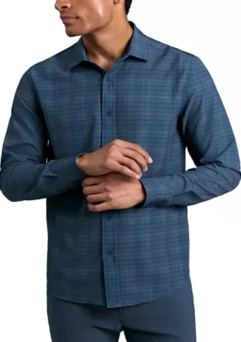 Men's Long Sleeve Plaid Button Up Shirt