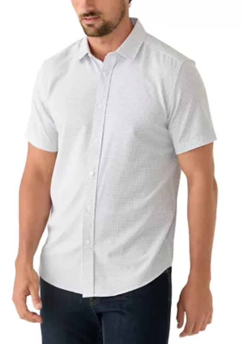 Men's Short Sleeve Star Dot Woven Shirt