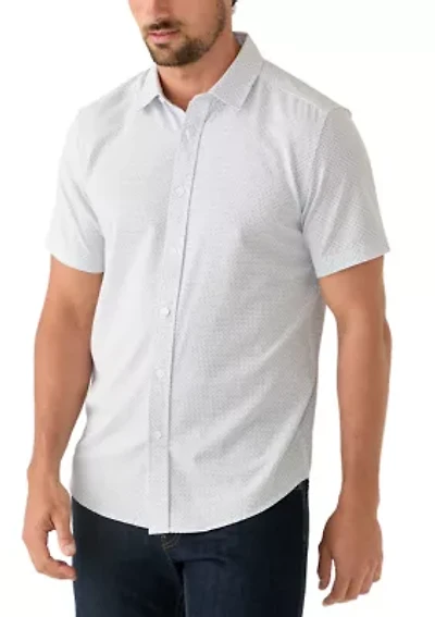 Men's Short Sleeve Star Dot Woven Shirt