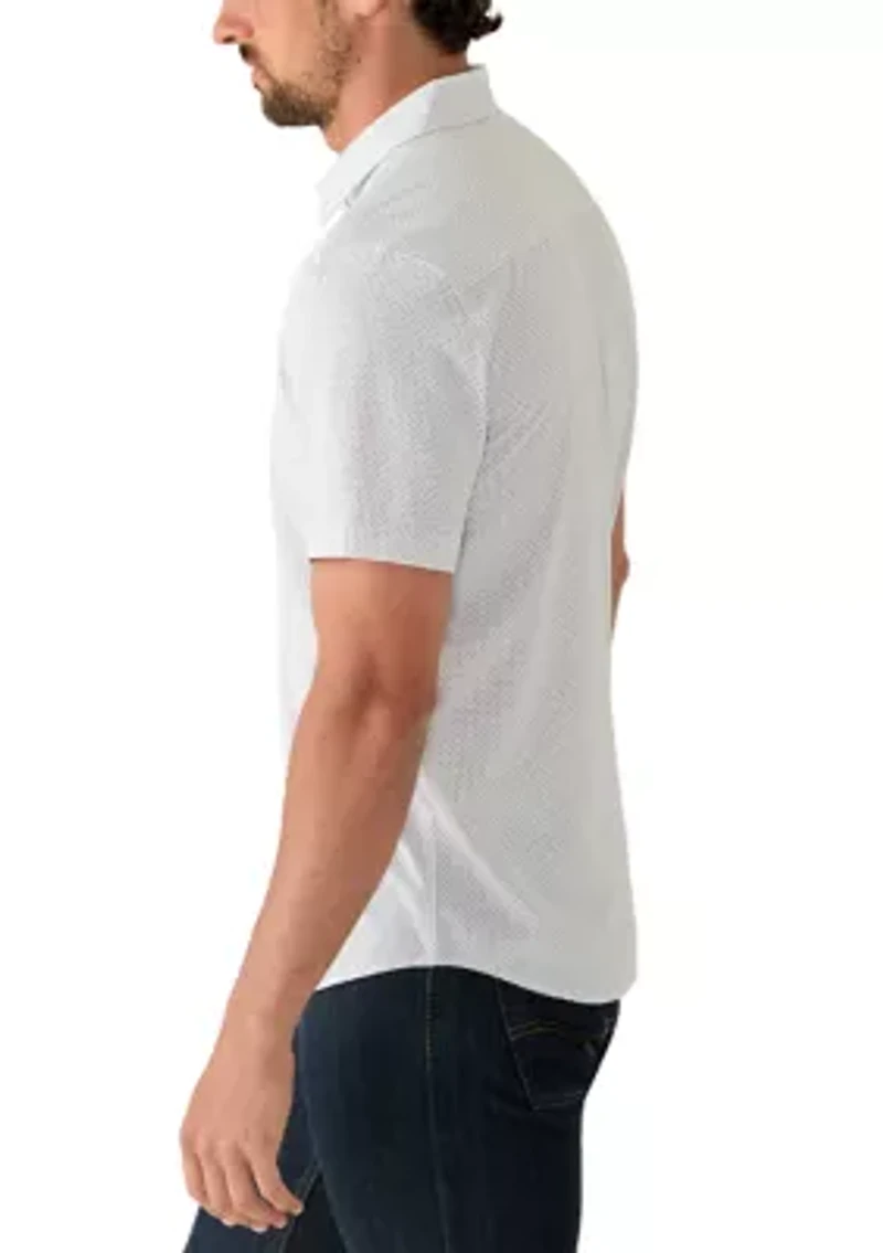 Men's Short Sleeve Star Dot Woven Shirt