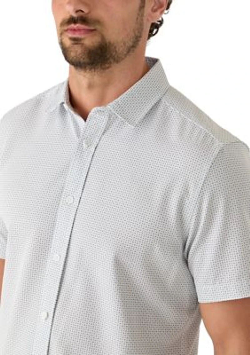 Men's Short Sleeve Star Dot Woven Shirt