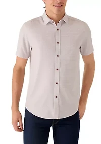 Men's Short Sleeve Grape Oxford Button Down Shirt