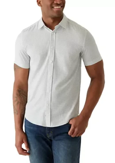 Men's Dot Grid Button Down Shirt