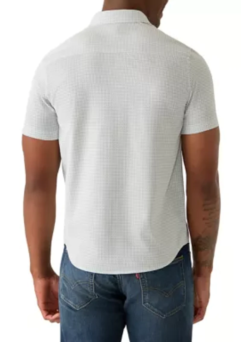 Men's Dot Grid Button Down Shirt