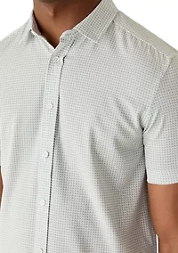 Men's Dot Grid Button Down Shirt