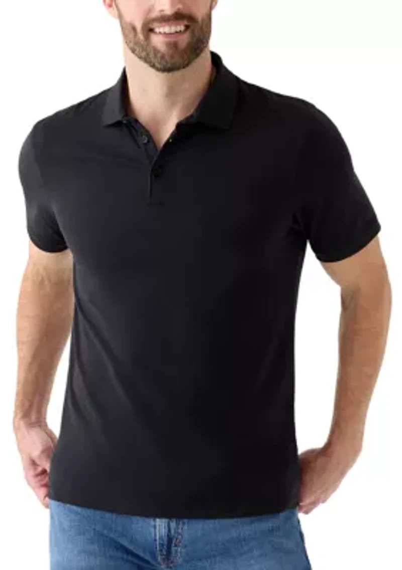 Men's Sport Black Solid Classic Polo Shirt