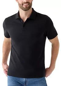 Men's Sport Black Solid Classic Polo Shirt