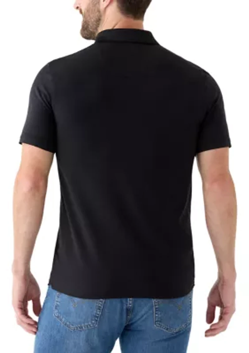 Men's Sport Black Solid Classic Polo Shirt