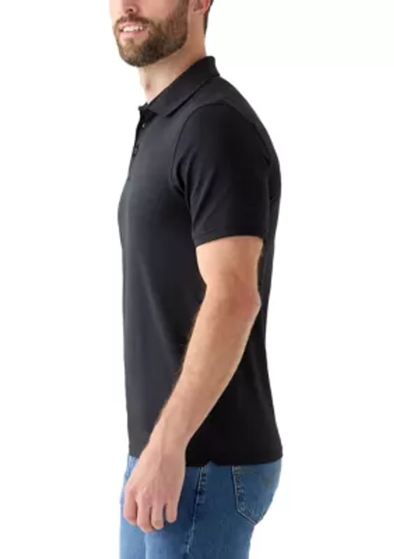Men's Sport Black Solid Classic Polo Shirt