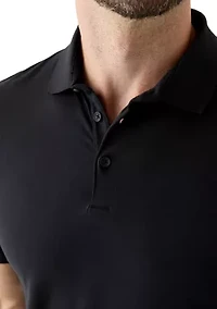 Men's Sport Black Solid Classic Polo Shirt