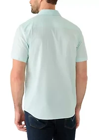 Men's Geometric Print Short Sleeve Shirt