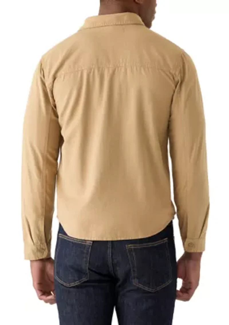 Men's Long Sleeve Double Patch Pocket Sport Shirt