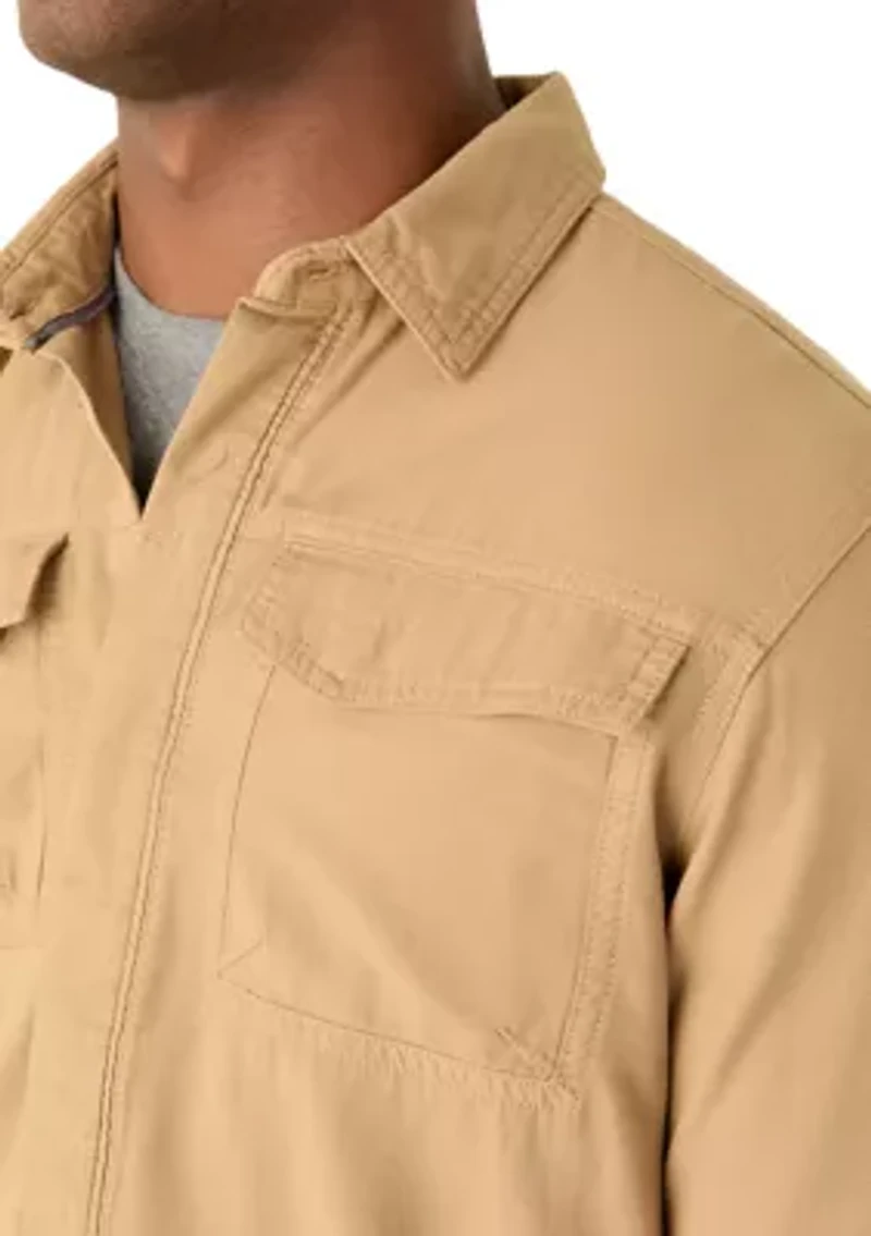 Men's Long Sleeve Double Patch Pocket Sport Shirt