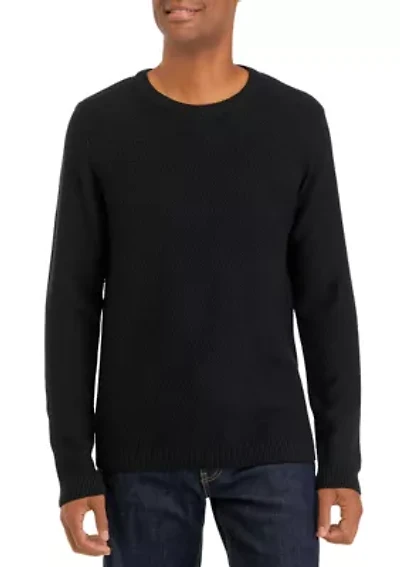 Men's Textured Popcorn Crew Neck Sweater