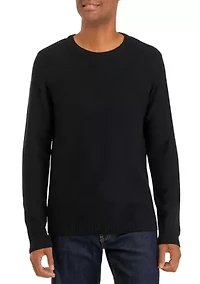 Men's Textured Popcorn Crew Neck Sweater