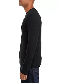Men's Textured Popcorn Crew Neck Sweater