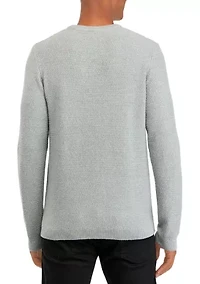 Men's Textured Popcorn Crew Neck Sweater