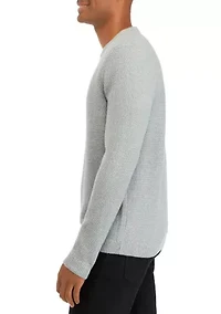 Men's Textured Popcorn Crew Neck Sweater