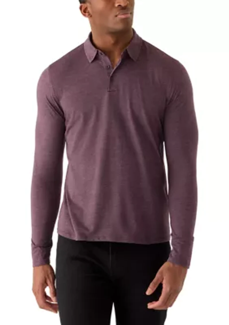 Men's Long Sleeve Button Down Polo Shirt