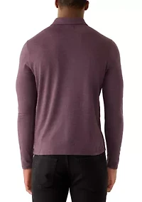 Men's Long Sleeve Button Down Polo Shirt