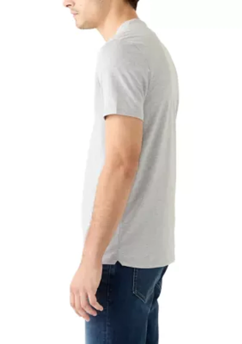 Short Sleeve Grey Henley T-Shirt