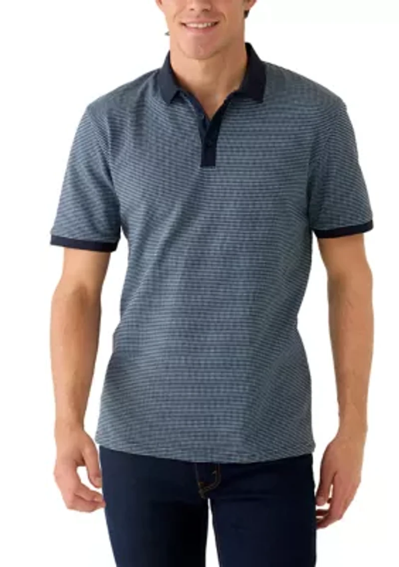 Men's Contrast Placket Polo Shirt