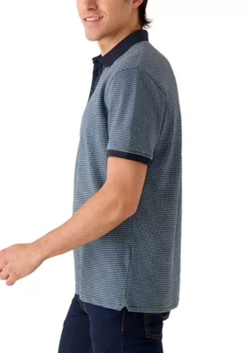 Men's Contrast Placket Polo Shirt