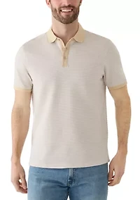 Men's Contrast Placket Polo Shirt