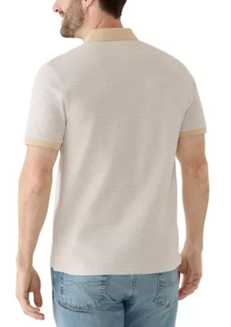 Men's Contrast Placket Polo Shirt