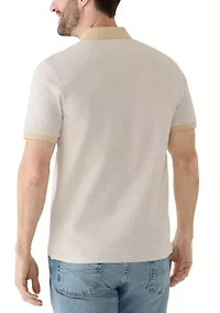 Men's Contrast Placket Polo Shirt