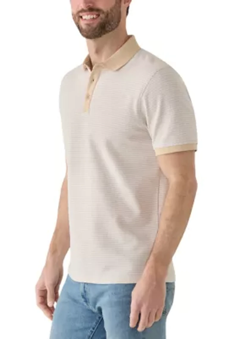 Men's Contrast Placket Polo Shirt