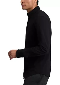 Men's Long Sleeve Knit Polo Shirt