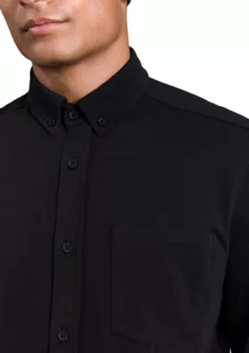 Men's Long Sleeve Knit Polo Shirt