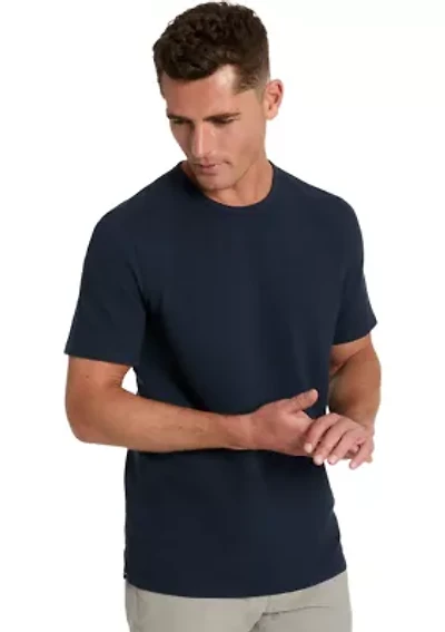 Sport Navy Solid Classic Crew Neck T-Shirt