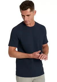 Sport Navy Solid Classic Crew Neck T-Shirt